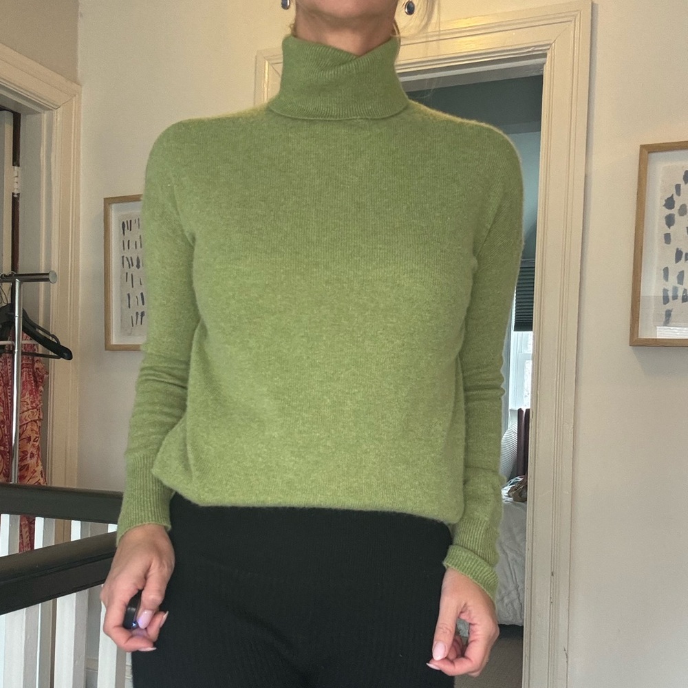 Nordstrom Light Green Turtleneck Sweater